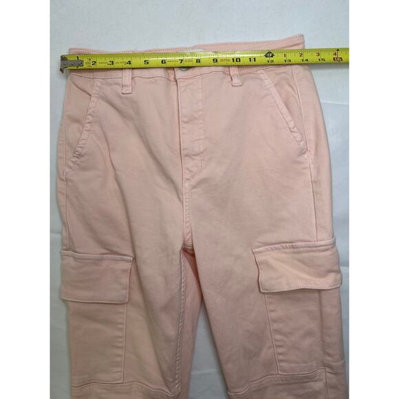 FAVORITE DAUGHTER Sara Super High Rise Cargo Pants Light Pink Size 2 - Picture 5 of 6